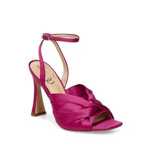 NWT SAM EDELMAN Womens Pink Twist Strap Lavendar Toe Flare Heeled Sandal 8.5 M